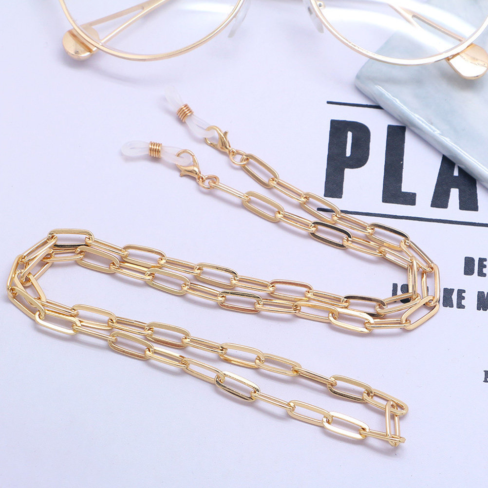 Gold Paperclip Link Glasses Ch - Mask Chain Holder review and price