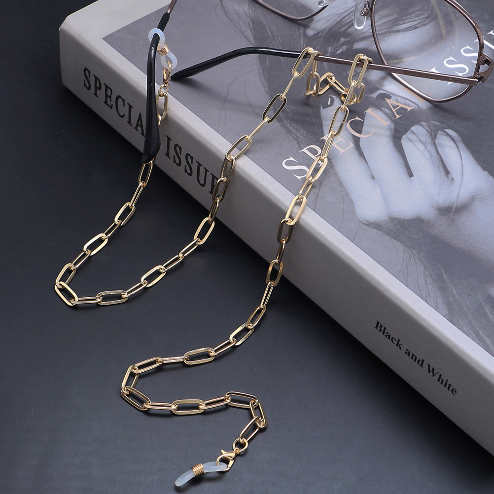 Gold Paperclip Link Glasses Ch - Mask Chain Holder review and price